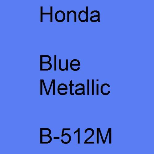 Honda, Blue Metallic, B-512M.